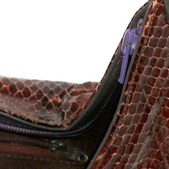 Vintage La Maroquinerie de Florence Moon Snake Leather Bag - Picture 7 of 10